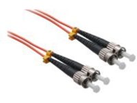 Axiom ST-ST Multimode Duplex OM1 62.5/125 Fiber Optic Cable - 3m - Orange - network cable - 3 m