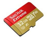 SanDisk Extreme - Flash memory card (microSDHC to SD adapter included)