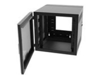 Legrand 12RU Swing-Out Wall-Mount Cabinet with Plexiglass Door-Black-TAA