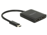 Splitter USB Type-C&quot; Stecker &gt; 2 x HDMI Buchse DP-Alt Mode kompakt Delock