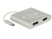 Splitter USB Type-C&quot; Stecker &gt; 1 x HDMI 1 x DP Buchse DP-Alt Mode Delock