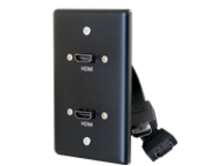 SINGLE GANG WALL PLATE DUALHDMI PIGTAIL