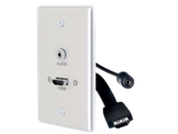 C2G Single Gang HDMI Wall Plate with 3.5mm Audio Aluminum