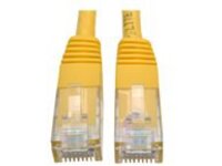 Tripp Lite Premium Cat5/Cat5e/Cat6 Gigabit Molded Patch Cable, 24 AWG, 550 MHz/1 Gbps (RJ45 M/M), Yellow, 50 ft.