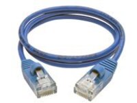 Tripp Lite 2ft Cat5e Cat5 Snagless Molded Slim UTP Patch Cable RJ45 M/M Blue 2&#x27;