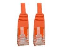 Tripp Lite Premium Cat5/Cat5e/Cat6 Gigabit Molded Patch Cable, 24 AWG, 550 MHz/1 Gbps (RJ45 M/M), Orange, 50 ft.