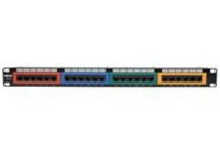 Tripp Lite 24-Port 1U Rack-Mount 110-Type Color-Coded Patch Panel RJ45 Ethernet 568B Cat6
