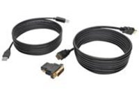 Tripp Lite 10ft HDMI DVI USB KVM Cable Kit USB A/B Keyboard Video Mouse 10&#x27;