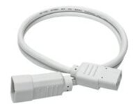 Tripp Lite 3ft Computer Power Extension Cord 10A 18 AWG C14 to C13 White 3'
