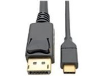 Tripp Lite USB-C to DisplayPort Cable, 4K @ 60Hz, Thunderbolt 3, USB Type C, USB-C, USB Type-C, 6&#x27; 6ft.