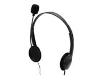 STEREO HEADSET W/ MICROPHONE 3.5MM CONN INLINE VOL CONTROL