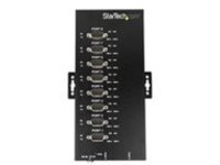 StarTech.com 8 Port Serial Hub USB to RS232/RS485/RS422 Adapter, Industrial USB 2.0 to DB9 Serial Converter Hub, IP30 Rated, Din Rail Mountable Metal Serial Hub, 15kV ESD Protection