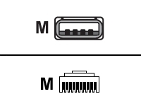 Zebra - Data cable - USB (M) to RJ-45 (10 pin) (M)