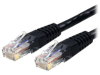 Startech 100ft CAT6 Ethernet Cable, 10 Gigabit Molded RJ45 650MHz 100W PoE Patch Cord, CAT 6 10GbE UTP Network Cable with Strain Relief, Black, Wiring is UL Certified/TIA