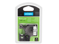 DYMO D1 TAPE, BLACK PRINT/ WHITE FABRIC, 1/2IN X 11 1/2FT