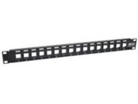 Tripp Lite 16-Port 1U Rack-Mount Unshielded Blank Keystone/Multimedia Patch Panel, RJ45 Ethernet, USB, HDMI, Cat5e/6