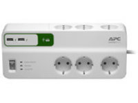 APC Essential SurgeArrest 6 outlets with 5V, 2.4A 2 port USB charger, 230V Germany