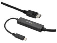 StarTech.com 9.8ft/3m USB C to DisplayPort 1.2 Cable 4K 60Hz, USB-C to DisplayPort Adapter Cable HBR2, USB Type-C DP Alt Mode to DP Monitor Video Cable, Compatible w/ Thunderbolt 3, Black