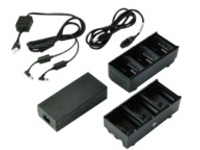 Zebra 3-Slot Battery Charger Connected via Y Cable