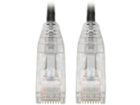 Eaton Tripp Lite Series Cat6 Gigabit Snagless Slim UTP Ethernet Cable (RJ45 M/M), PoE, Black, 6-in. (15.24 cm)