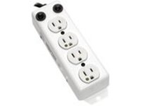 Tripp Lite Safe-IT Power Strip Hospital Medical Antimicrobial 4 Outlet UL1363A 3&#x27;-10&#x27; Coiled Cord