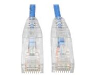 Eaton Tripp Lite Series Cat6 Gigabit Snagless Slim UTP Ethernet Cable (RJ45 M/M), PoE, Blue, 15 ft. (4.57 m)