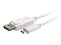 C2G 1.8m (6ft) USB C to DisplayPort Adapter Cable White