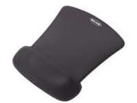 BLACK WAVE REST GEL CUSHION MOUSE PAD W/ WRIST REST ROHS