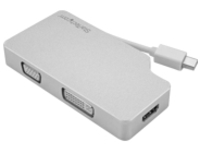 StarTech.com Aluminum Travel A/V Adapter: 3-in-1 Mini DisplayPort to VGA, DVI or HDMI - mDP Adapter - 4K (MDPVGDVHD4K) …