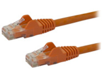 StarTech.com 50cm CAT6 Ethernet Cable, 10 Gigabit Snagless RJ45 650MHz 100W PoE Patch Cord, CAT 6 10GbE UTP Network Cable w/Strain Relief, Orange, Fluke Tested/Wiring is UL Certified/TIA