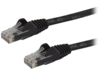 StarTech.com 3ft CAT6 Ethernet Cable, 10 Gigabit Snagless RJ45 650MHz 100W PoE Patch Cord, CAT 6 10GbE UTP Network Cable w/Strain Relief, Black, Fluke Tested/Wiring is UL Certified/TIA