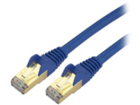 Startech 14ft CAT6A Ethernet Cable, 10 Gigabit Shielded Snagless RJ45 100W PoE Patch Cord, CAT 6A 10GbE STP Network Cable w/Strain Relief, Blue, UL Certified Wiring/TIA