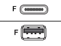 AddOn - USB adapter - USB-C (F) to USB Type A (M)