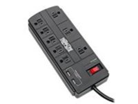 Tripp Lite 8-Outlet Surge Protector Power Strip with 2 USB Ports (2.1A Shared)