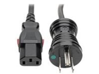 Eaton Tripp Lite Series Hospital-Grade Power Cord, NEMA 5-15P to Locking IEC C13