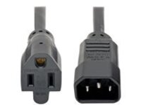 Tripp Lite Standard Computer Power Cord 12A 16AWG C14 to 5-15R - power cable - 61 cm