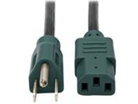 Tripp Lite 4ft Computer Power Cord Cable 5-15P to C13 Green 10A 18AWG 4&#x27;