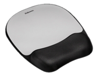 MEMORY FOAM SILVER MOUSE PAD WRIST REST NON SKID BACKING