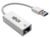 Tripp Lite USB 3.0 SuperSpeed to Gigabit Ethernet NIC Network Adapter RJ45 10/100/1000 White - network adapter