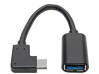 Tripp Lite USB C to USB-A Cable Right Angle 3.1 5 Gbps USB Type C M/F 6in