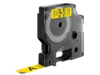 45018 1/2IN X 23FT YELLOW/BLACK PRINT D1 TAPE F/ DYMO POCKET
