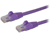 StarTech.com 100ft CAT6 Ethernet Cable, 10 Gigabit Snagless RJ45 650MHz 100W PoE Patch Cord, CAT 6 10GbE UTP Network Cable w/Strain Relief, Purple, Fluke Tested/Wiring is UL Certified/TIA