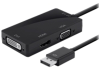 Monoprice DisplayPort 1.2a to 4K HDMI, Dual Link DVI, and VGA Passive Adapter