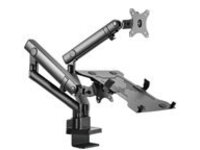 SIIG Aluminum Mechanical Spring Slim Monitor Arm with Laptop Holder