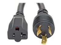 Tripp Lite 6in Power Cord Adapter Cable L5-20P to 5-15/20R with Locking Connectors Heavy Duty 20A 12AWG 6"