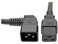 Tripp Lite 2ft Power Cord Extension Cable C19 to Right Angle Heavy Duty 20A 12AWG C20 2'