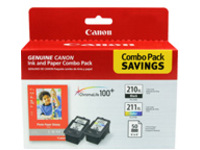 Canon PG-210 XL/CL-211 XL Combo Pack with Photo Paper Glossy
