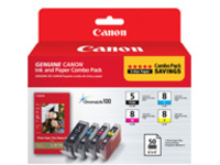 Canon PGI-5/CLI-8 Combo Pack with PP-201