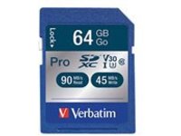 Verbatim PRO - flash memory card - 64 GB - SDXC UHS-I
