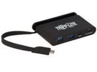 Tripp Lite USB C Hub USB 3.1 Gen 1, 2 USB C Ports & 2 USB-A Ports, Charging Portable Black Thunderbolt 3 Compatible 5Gbps